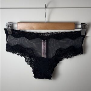 Victoria's Secret Sheer Black Lace Panty